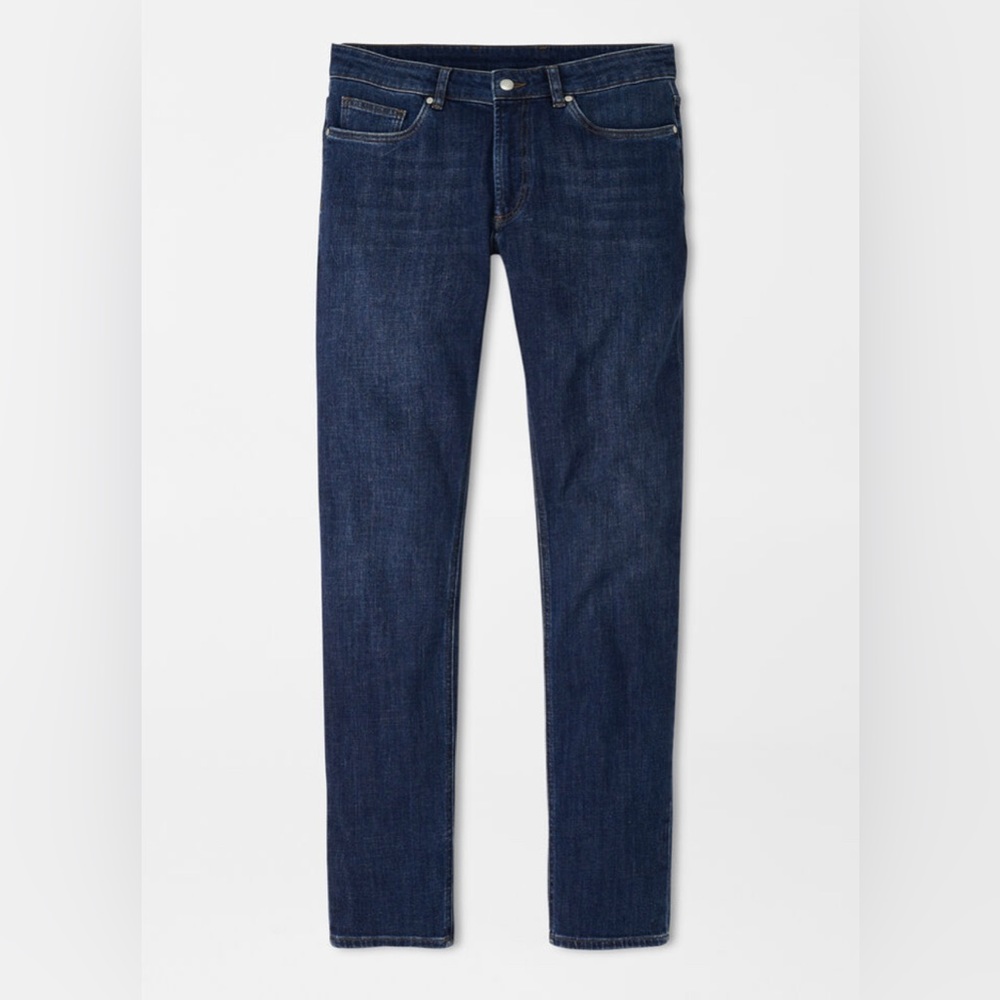 Peter Millar Crown Crafted Vintage Washed Five-Pocket Denim True Blue (34 x 32)